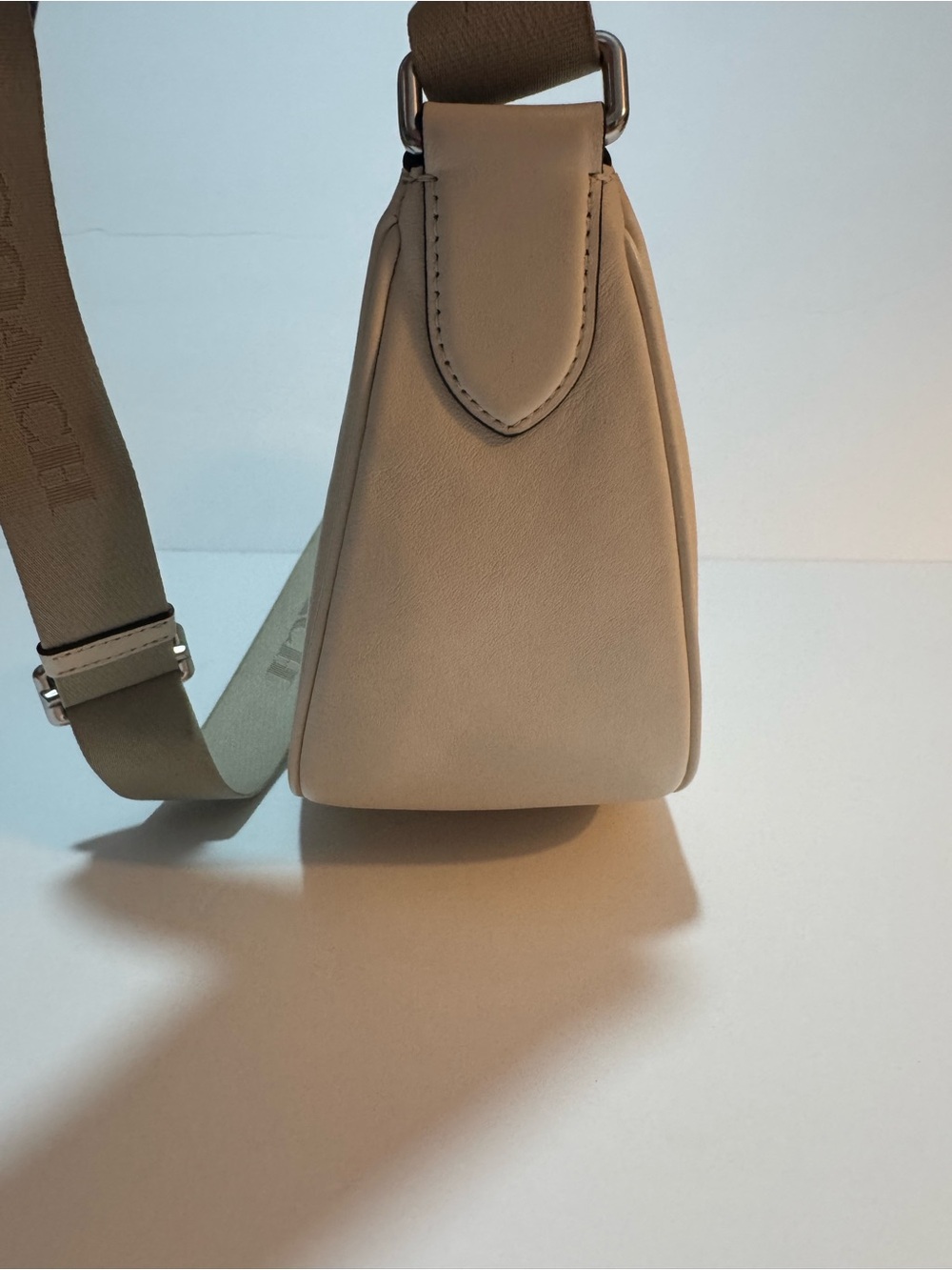 Coach Pace CT644 Leather Shoulder Crossbody Bag Silver Chalk - Picture 7 of 14